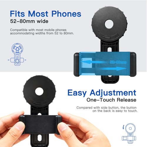 Adaptador universal de teléfono y control para telescopio y microscopio 4