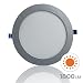 Pack 2x Panel LED Redondo 18w. Marco Plata. Color Blanco Frío (6500K).1600...