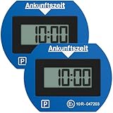 Needit 2X elektronische Parkscheibe Park Lite I automatische Parkscheibe elektrisch mit Zulassung vom Kraftfahrt-Bundesamt I Digitale Parkuhr mit 2 Displays & vielen Funktionen, langlebig&zuverlässig