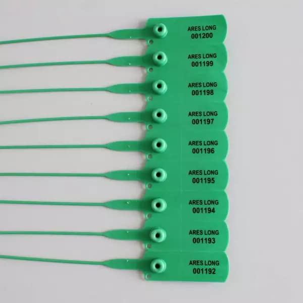 StickersLab - Sceau de sécurité en plastique réglable avec fermeture en bloc métallique ultra fin (300)