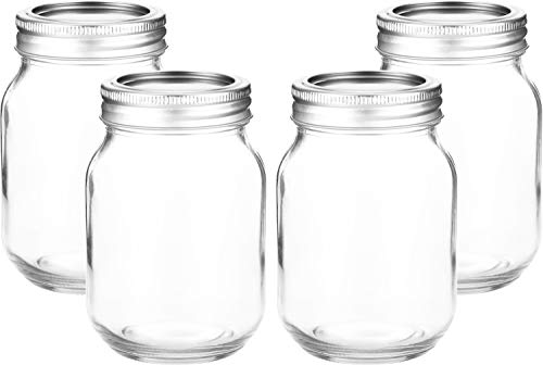 16 oz Mason Jars with Lids,16 oz Mason Jars Regular Mouth,Mason Jar 16 oz Regular Mouth,Mason Jar 16 oz with Lids,Mason Jar 16 oz Set of 4