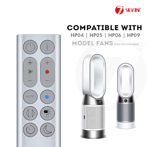 Image of 7SEVEN Compatible with Dyson Fan Remote Model HP04 HP05 HP06 HP09 Pure Hot + Cool Air Purifier Heater Heat /Cool Fan, Non Magnetic Housing, Required CR2032 Battery