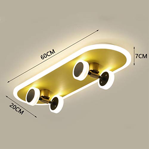 LucaSng-Skateboard-Deckenlampe-LED-Kinderzimmerlampe-Dimmbar-Fernbedienung-Deckenleuchte-32W-Jungen-Maedchen-Kinderzimmer-Jugendzimmer-Moderne-Metall-Decken-Lampe-Kinderdeckenlampe-3000-6500K