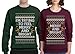I'm Trying To Feel Merry And Bright Couples Matching His and Hers Couples Sweatshirt Ugly Christmas Matching Couple Crewneck Sweater, Forest Maroon, Mens L-Womens M