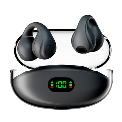 EAR CUFF WIRELESS イヤホン ブラック Amazon.co.jp: イヤホン bluetooth ワイヤレスイヤホン 【2025進化 骨