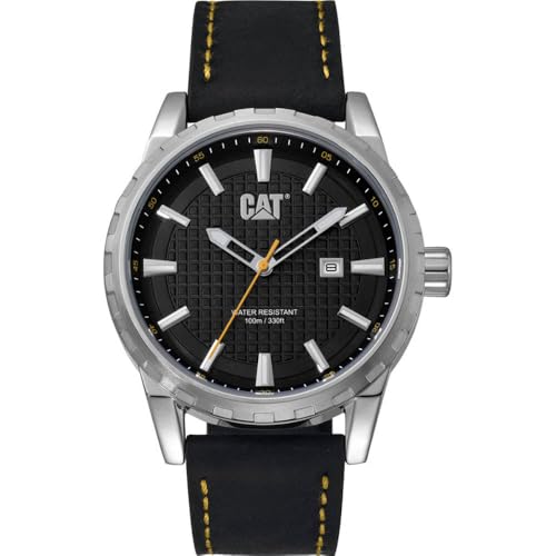 Catálogo de Reloj Cat favoritos de las personas. 38 CAT Reloj Hombre Correa de Piel Color Negro NR.141.34.121
