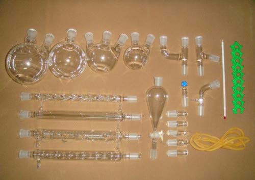 GOWE nueva Kit cristalería de laboratorio de química orgánica, 24/29 conjunta tamaño 30 piezas