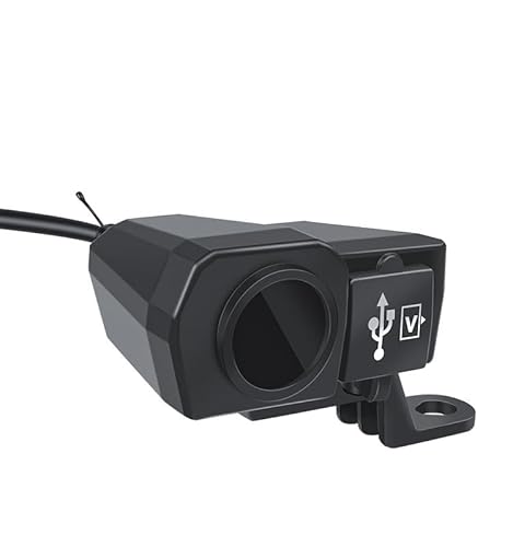 Motorrad QC3.0 PD Ladegerät mit Spannungstemperaturanzeige wasserdichte Schnellladeadapter Sockel Lenker Montage Halterung