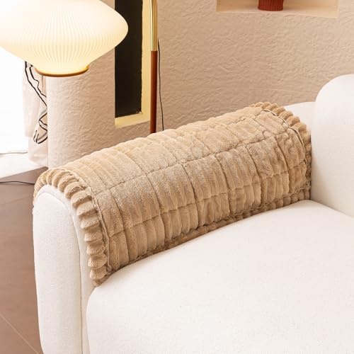 GKXLH Dicke Sofa überzug Waschbar - Neu Weiches Kord Universal Couch überzug 2 3 4 Sitzer, Anti-Rutsch Sofabezug, Gemütlich Sofa Cover Sofa bezug Sofaüberwürfe Möbelschoner für Wohnzimmer (70x70cm)
