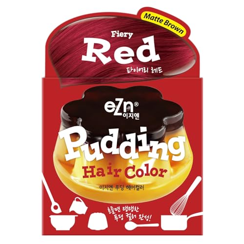 eZn Pudding Hair Dye Fiery Red, Ammonia-Free, Semi-Permanent