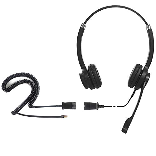 Image of IPD IPH-250 Phone Headset with Noise Cancelling Microphone for Office and Call Center -Compatible with Cisco landline Phones -7800 /7900 /8800 /6945 Series, Interquartz and Altigen landline Phones