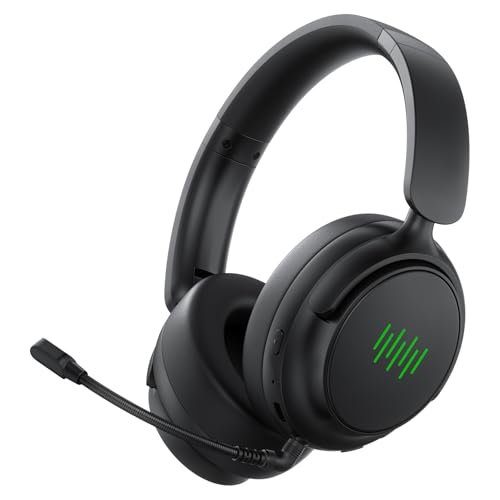 BETMI Wireless Gaming Headset for Xbox One Series X/S, 7.1 Surround Sound, 2.4GHz/Bluetooth 5.2 Headphones with Detachable AI+ENC Noise Cancelling Mic, LED Light, 40mm Drivers, Mute Button (Black)