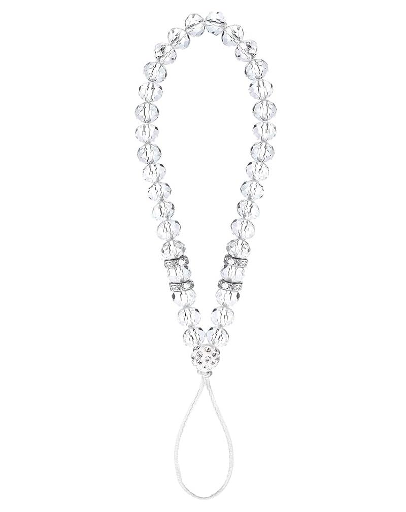 MANBHAR GEMS - Beaded Mobile Phone Lanyard Short Hand Wrist Lanyard Strap Crystal Beads Cell Phone Chain for Girl Women Men Cell Phone (Crystal Clear Color) (B0CVXP8KQK) Amazon Price History, Amazon Price Tracker