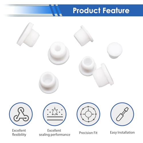 Image of smseace 30Pack Rubber Plugs for Round Holes 5-Sizes Used for 10-15.5mm ID Hole Silicone Rubber Hole Plugs in Biscuits & Plugs