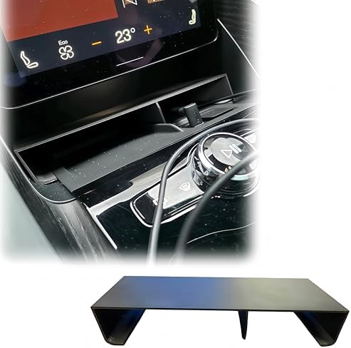 Center Console Shelf Organizer Compatible with Polestar 2 – Above-Charger Storage Tray for Wireless Charging Area (Black) image 4