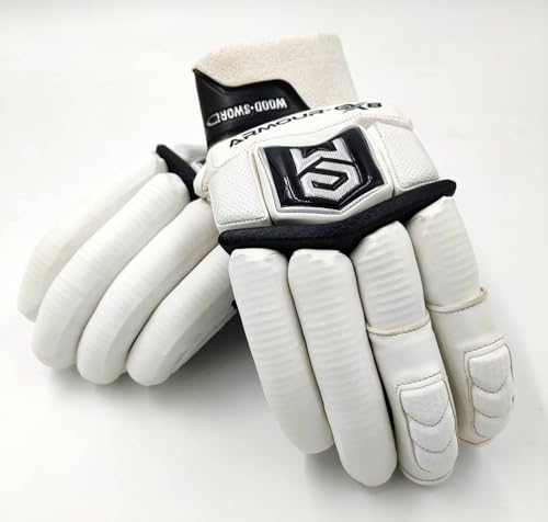 Image of Armour-GX8 (4.0) | Cricket Batting Gloves | Multi Color (White-Black, Medium, Right Hand)