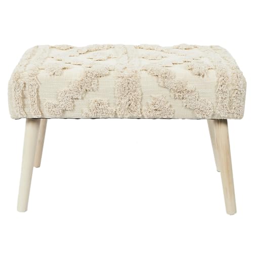 HOME DECO FACTORY - HD7524 Banc Modèle Mirage - Collection Contemporaine - Assise en Tissu - Conçu pour Salon et Chambre - Dimensions 60 x 40 x 32 cm -...