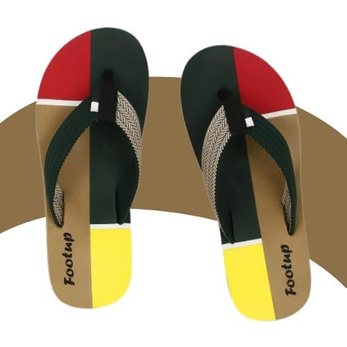 Image of Men's Orthopedic Comfort Flip Flops with Soft Fabric Straps | Cushioned Anti-Skid Footbed Slippers for Men | Lightweight Walking Flip Flops for Home, Outdoor, Indoor Use