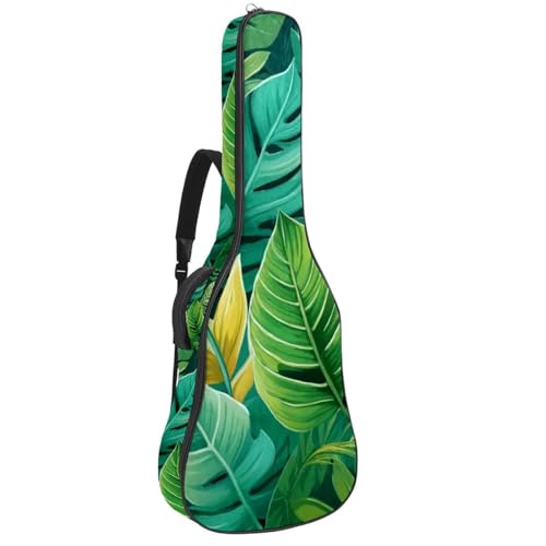 Housse pour guitare avec motif feuille tropicale pour vos déplacements estivaux