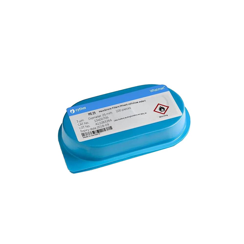 GE Bio-Sciences 10401614 Glass Microfiber Filter Circle, 50 mm Diameter, Mixed Cellulose Ester ME 25 Plain, 0.45 µm Pore Size (Pack of 100)