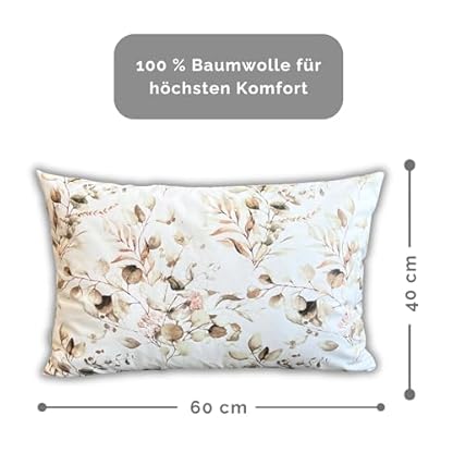 HOUSE ART LIFE Kissenbezug 40x60 cm – 100% Baumwolle, weich & atmungsaktiv, mit Reißverschluss, ideal zum Schlafen, für Bett & Schlafzimmer, pflegeleicht, ohne Füllung | Viele Bunte Muster – Bild 3