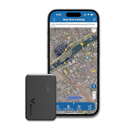 Winnes Localizador GPS para Coche 120 DíasRastreador GPS de Espera 10000mAH Batería Posicionamiento en Tiempo Real Impermeable GPS Tracker para Vehículos Camión Moto Aplicación Gratis TK915