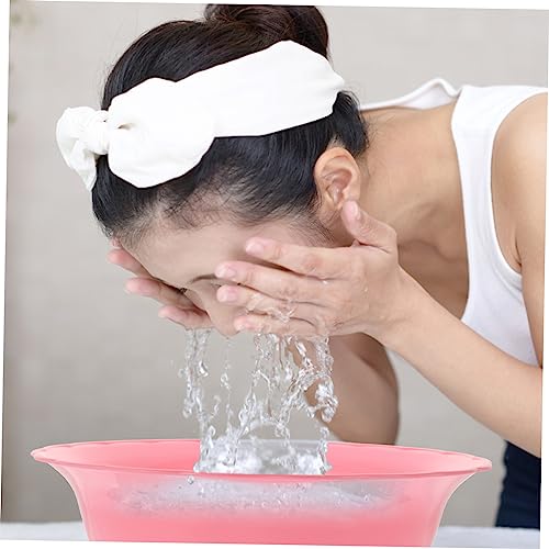 Image of KOMBIUDA Multipurpose Plastic Wash Basin Set 6 Pack 8.66 Inch Round Face Cleansing Bowls for Home Salon Spa Travel in Assorted Colors