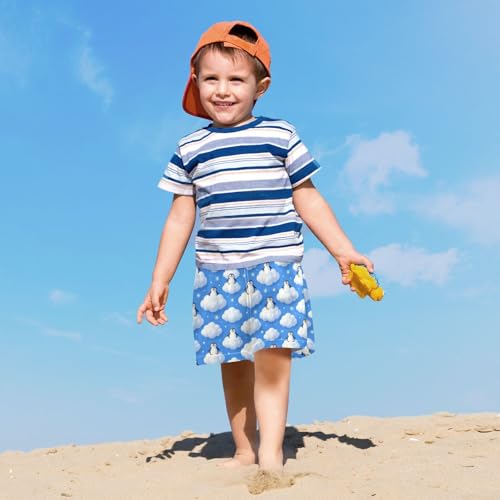 Short de plage avec cordon de serrage et taille élastique 4T - 6