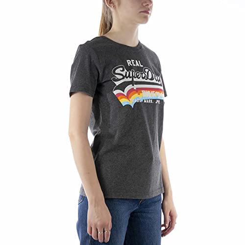 Superdry VL NS Tee T-Shirt, Carbone Marl, L