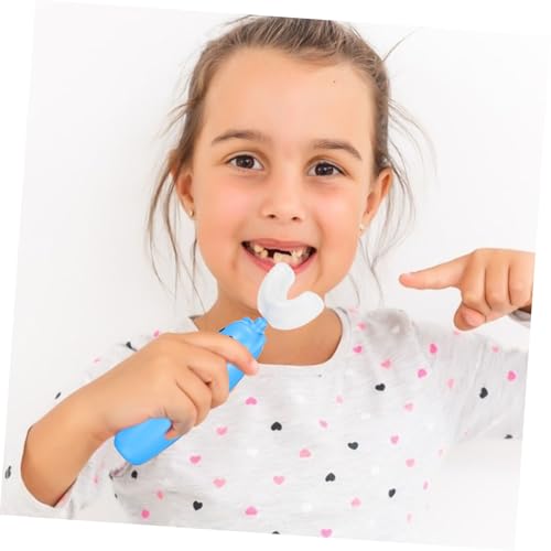 VERDANVERSE Elektrische U Förmige Zahnbürste mit Weichen Borsten Geräuscharm Vollmundige Langlebiges Material Geeignet für Lustiges Design in Blau – Bild 4