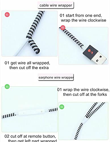 VizGiz 7 Pack Wired Earbuds Cable Protector Headphones Strain Relief Cable Boot Spiral Sleeve Protective Cover Cord Saver for Apple EarPods in-Ear Earbud Headphones 3.5mm Microphone Assembly Mic