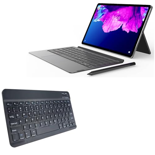 BoxWave Keyboard Compatible with Lenovo Tab P11 Pro - SlimKeys Bluetooth Keyboard, Portable Thin with Chiclet-Style Keys - Jet Black