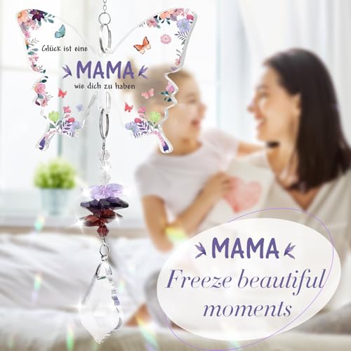 Cadeau voor mama, kristallen vlinderhanger, cadeaus voor mama, verjaardag, Moederdag, Kerstmis, Valentijnsdag, decoratie voor ramen en auto - Afbeelding 6
