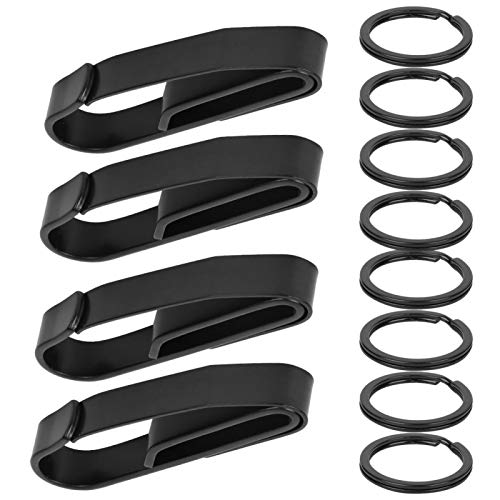 4 stks Rvs Sleutel Clip Sleutelhanger Houder Riem EDC Outdoor Militaire Sleutelhanger Gesp Anti-Verloren Opknoping Clip - Image 6