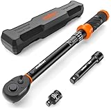 HORUSDY 1/2-Inch Drive Click Torque Wrench Set – 10–170 ft-lb / 13.6–230.5 Nm,...