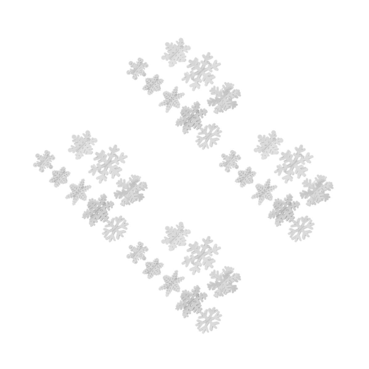 Toyvian 32 Pezzi Decorazioni Natalizie in Legno Fiocchi di Neve 3d Colorati