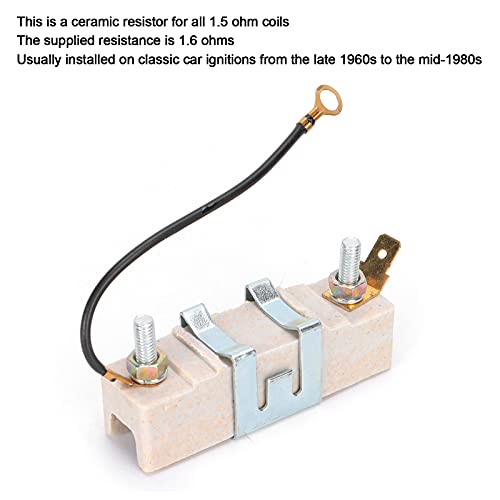 Ejoyous EJOYOUSVNXH43GZDK Ignition Coil Resistor, Metal Ceramic Ballast Resistor Ignition Coil Resistor thumb #1