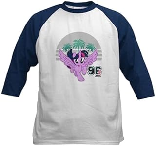 CafePress My Little Pony Athletic Baseball Jersey Kids Cotton Baseball Jersey, 3/4 Raglan Sleeve Shirt Navy/White