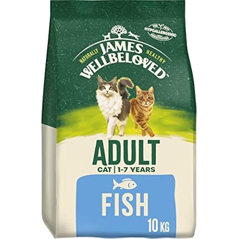 James Wellbeloved Adult Fish 10 kg Bags, Hypoallergenic Dry Cat Food Cover