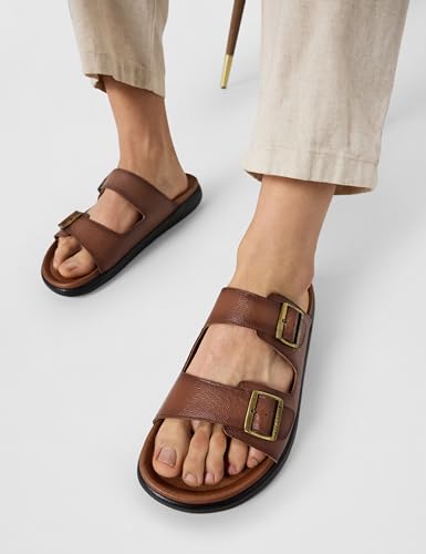 Image of Lee Cooper LC9758C Genuine Leather Sandals For Men | Ligntweight & Comfortable |