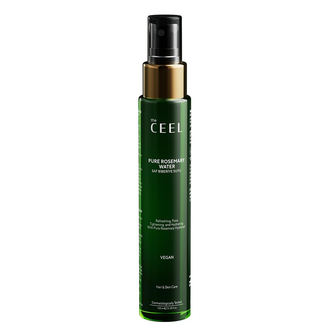 The Ceel Spray Tonique Pur au Romarin - Spray Végane Sans Rinçage pour le Cuir Chevelu - Brume Légère Hydratante Usage Quotidien - Tous Types de Cheveux - 100 ml