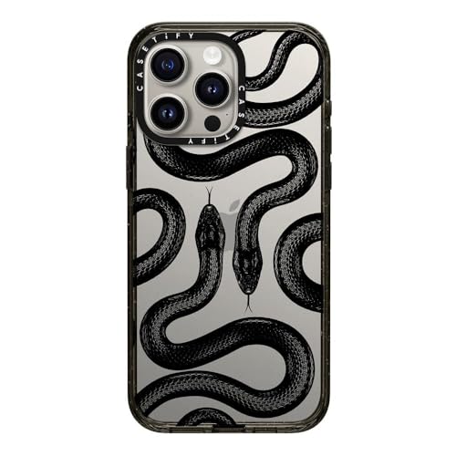 CASETiFY CpNg iPhone 15 Pro Max P[X [MILKi (4x MIL-STD-810G) / 2.5m̗NA] -  Print - Black Kingsnake - NA ubN