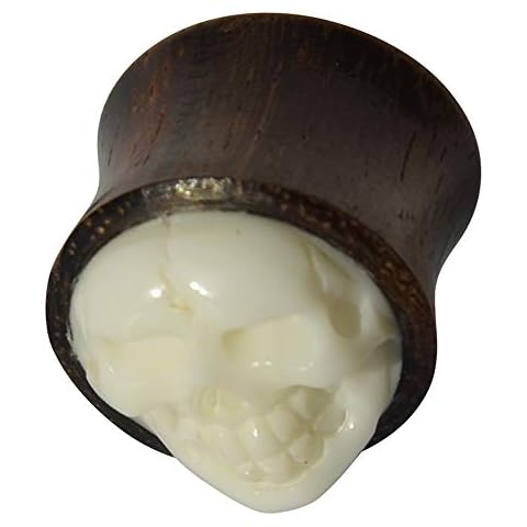 Chic-Net Sono Wood Skull Tunnel Plug Cover