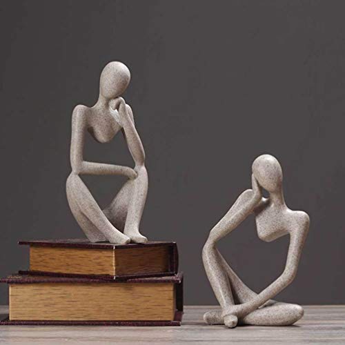BESPORTBLE Estátua do Pensador Abstrato Figura Humana Escultura Ornamento Moderno de Mesa para Decor
