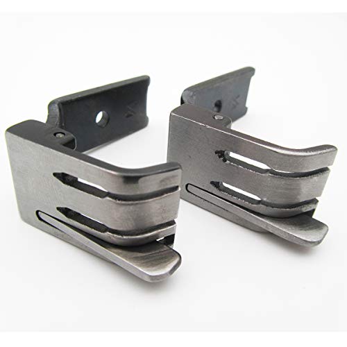 2PCS Prensatelas Doble Aguja 1/4" con Guía Derecha miniatura 3
