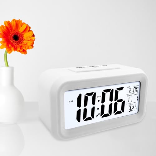 Diompirux Sveglia Digitale da Comodino con Ampio Display a LED,