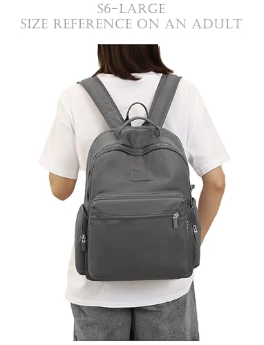 Mochila impermeable de nailon espaciosa para viaje y diario 4
