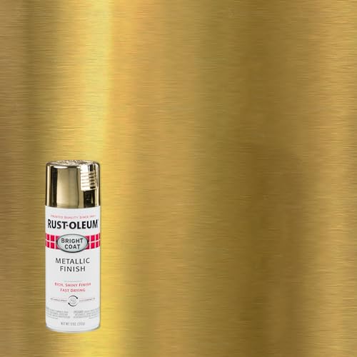 Rust-Oleum 7710830 Stops Rust Bright Coat Metallic Spray Paint, 11 Ounce (Pack of 1) , Gold