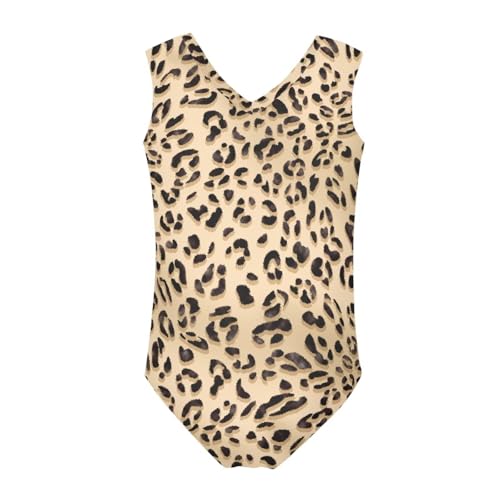Image of INSTANTARTS Leopard Leotard Girl Gymnastics Toddler Tank Biketards One Piece