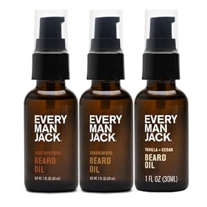 Every Man Jack Hydrating Beard Oil Gift Set, 3-Pack